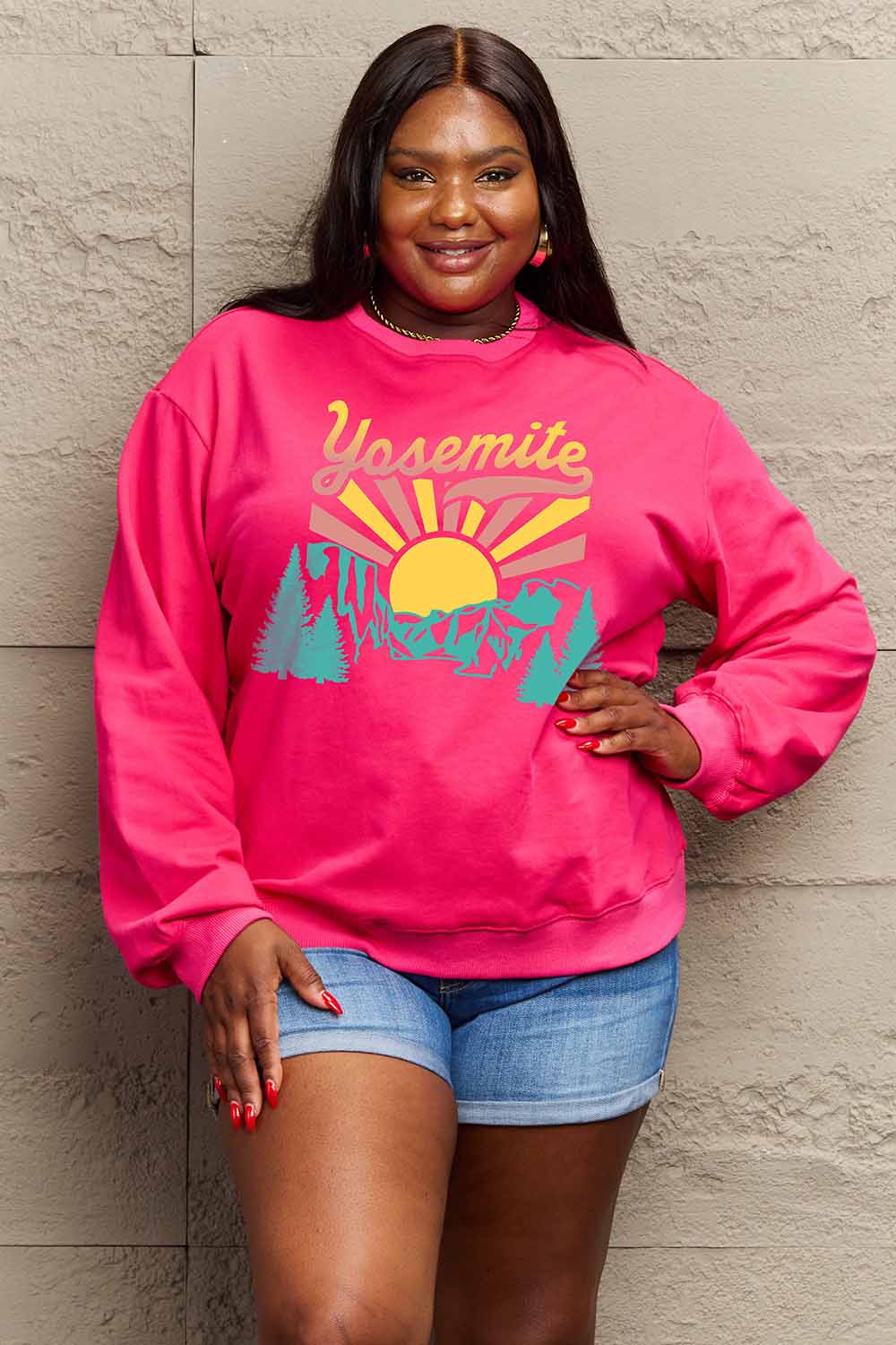 Simply Love Simply Love Full Size YOSEMITE Graphic Sweatshirt - LoveNest Treasures