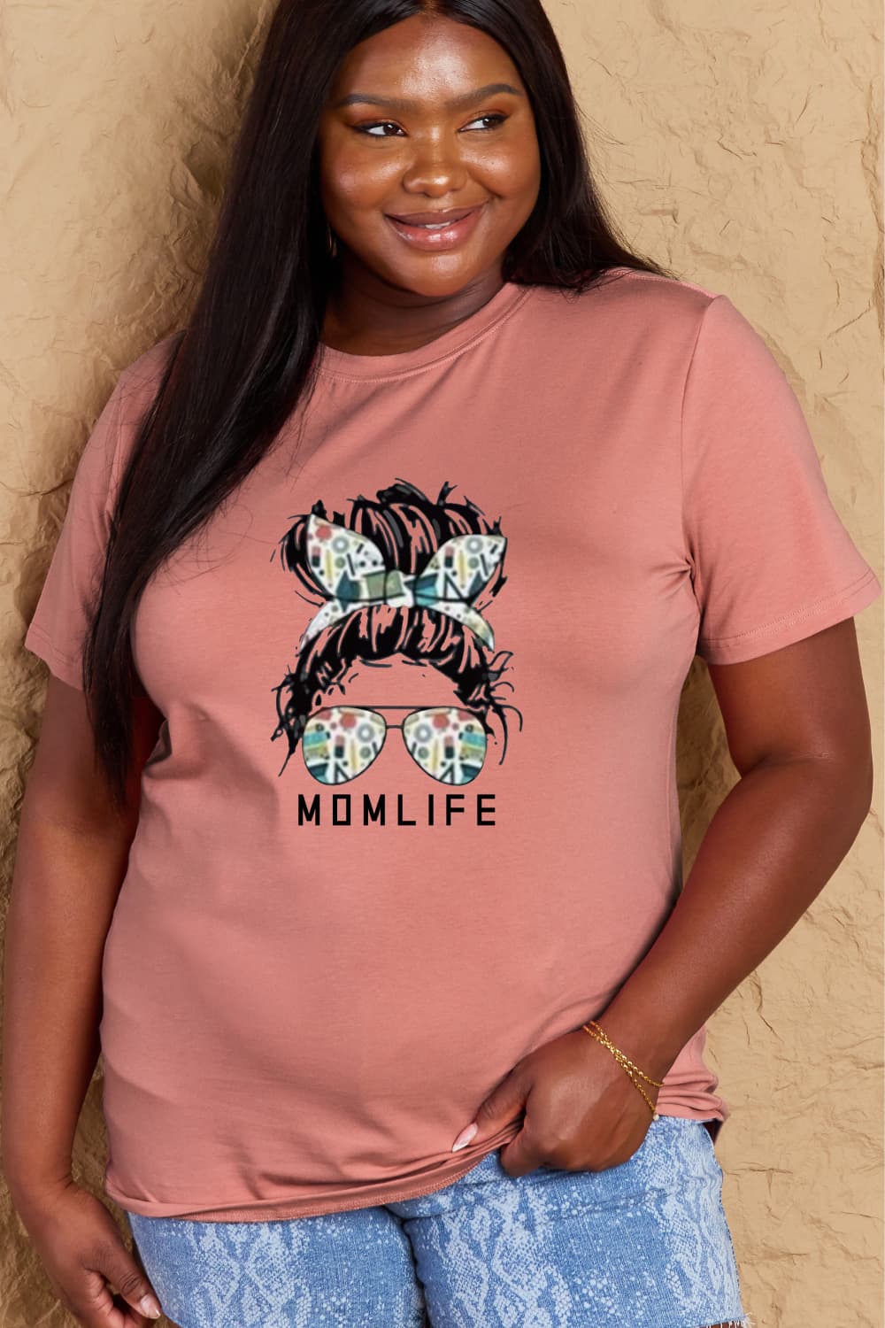 Simply Love Full Size MOM LIFE Graphic Cotton T-Shirt - LoveNest Treasures