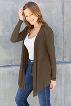 Basic Bae Full Size Open Front Long Sleeve Cardigan - LoveNest Treasures