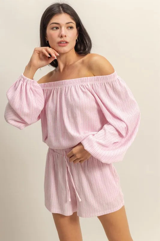 HYFVE Off Shoulder Top and Shorts Set - LoveNest Treasures
