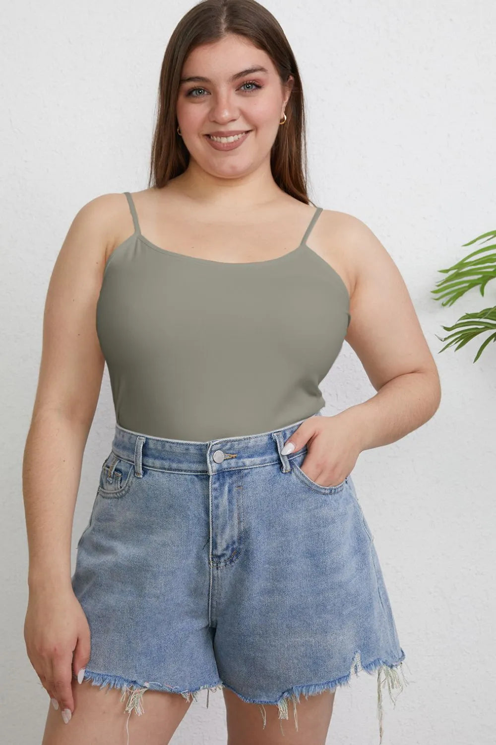 Basic Bae Full Size Round Neck Slim Cami - LoveNest Treasures