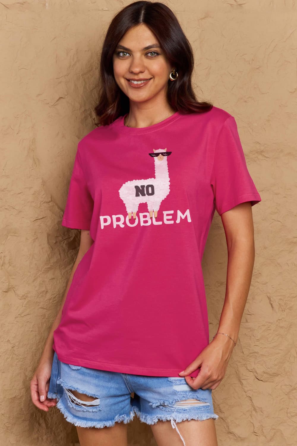 Simply Love Full Size NO PROBLEM Graphic Cotton Tee - LoveNest Treasures