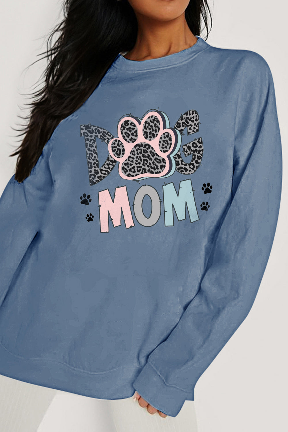 Simply Love Simply Love Full Size DOG MOM Graphic Sweatshirt - LoveNest Treasures