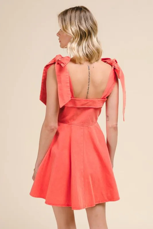 SO ME Fit and Flare Washed Gameday Dress - LoveNest Treasures