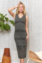 ADORA Lurex Crochet Dress with Lining - LoveNest Treasures