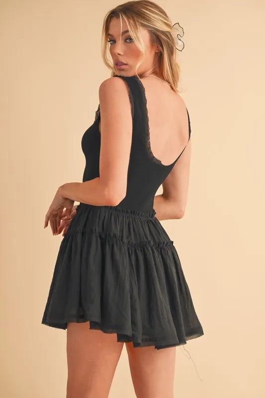 Aemi+Co Frill Sleeveless Drop Waist Mini Dress - LoveNest Treasures