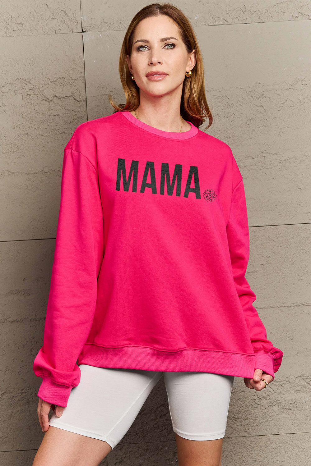 Simply Love Full Size MAMA Graphic Long Sleeve Sweatshirt - LoveNest Treasures