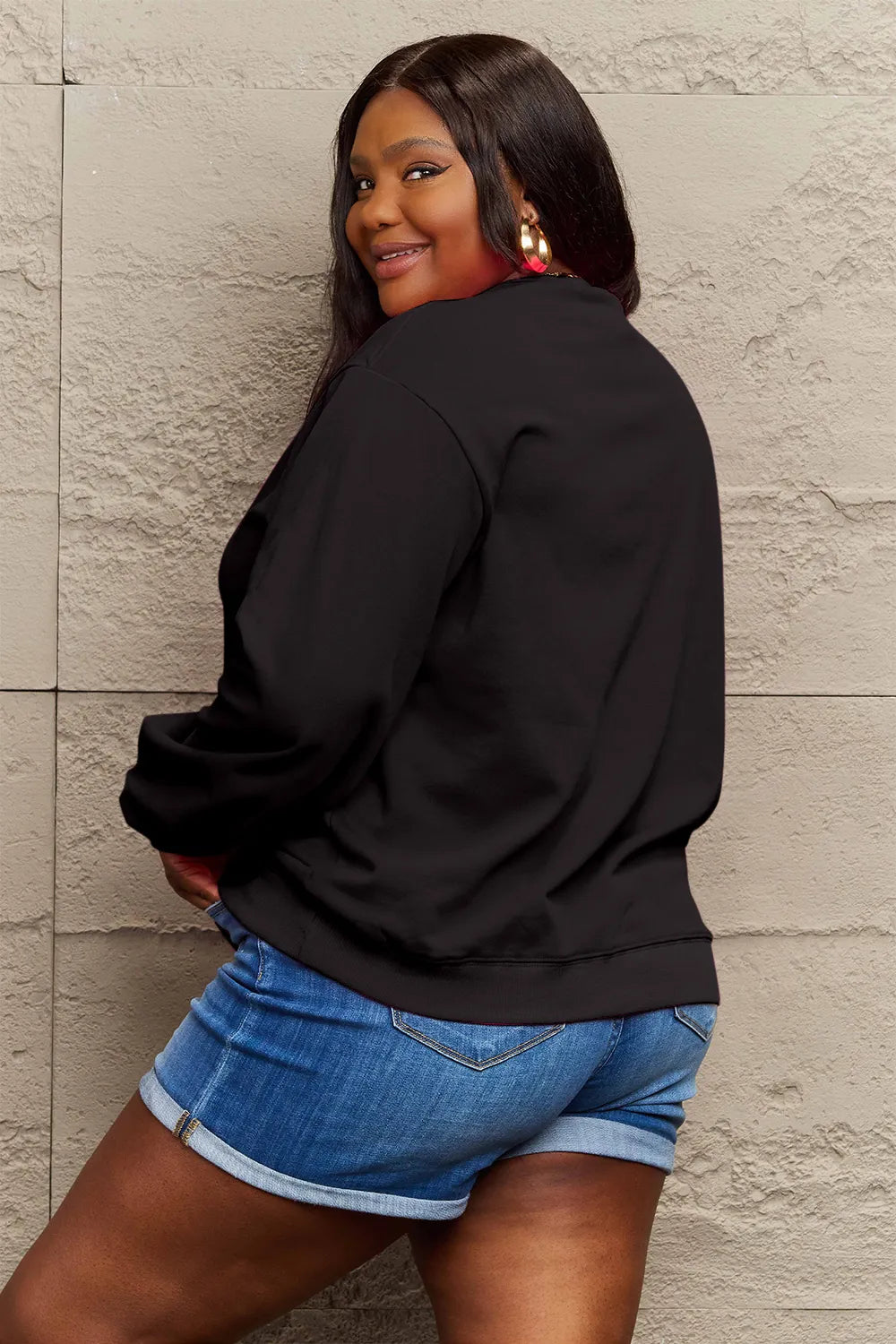 Simply Love Full Size ROCK ＆ LOVE Round Neck Sweatshirt - LoveNest Treasures
