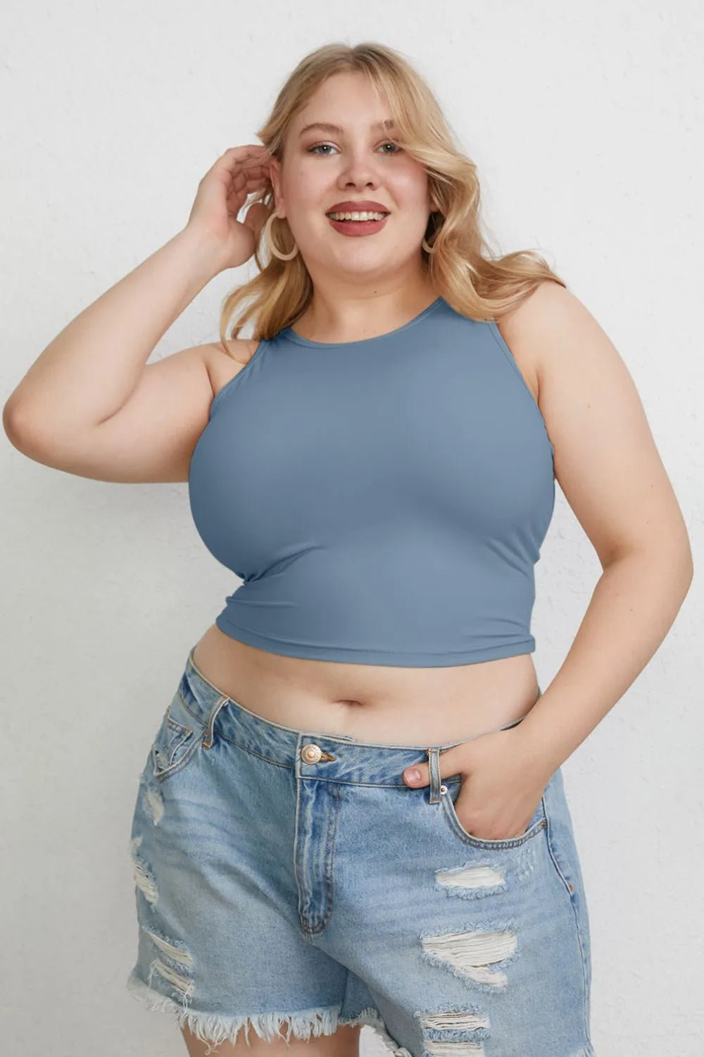 Basic Bae Full Size Round Neck Slim Tank - LoveNest Treasures