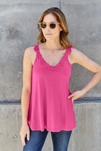Basic Bae Full Size Lace Detail V-Neck Cutout Cami - LoveNest Treasures
