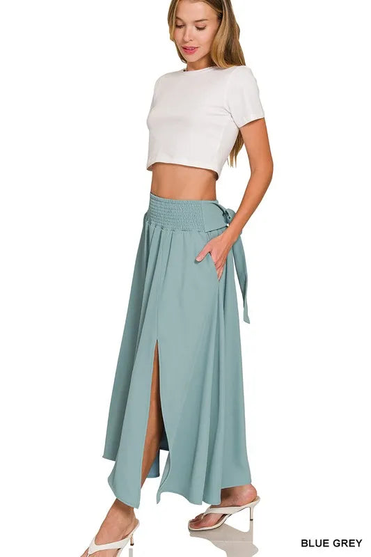 Zenana Heavy Woven Span Crop Tee & Skirt Set - LoveNest Treasures