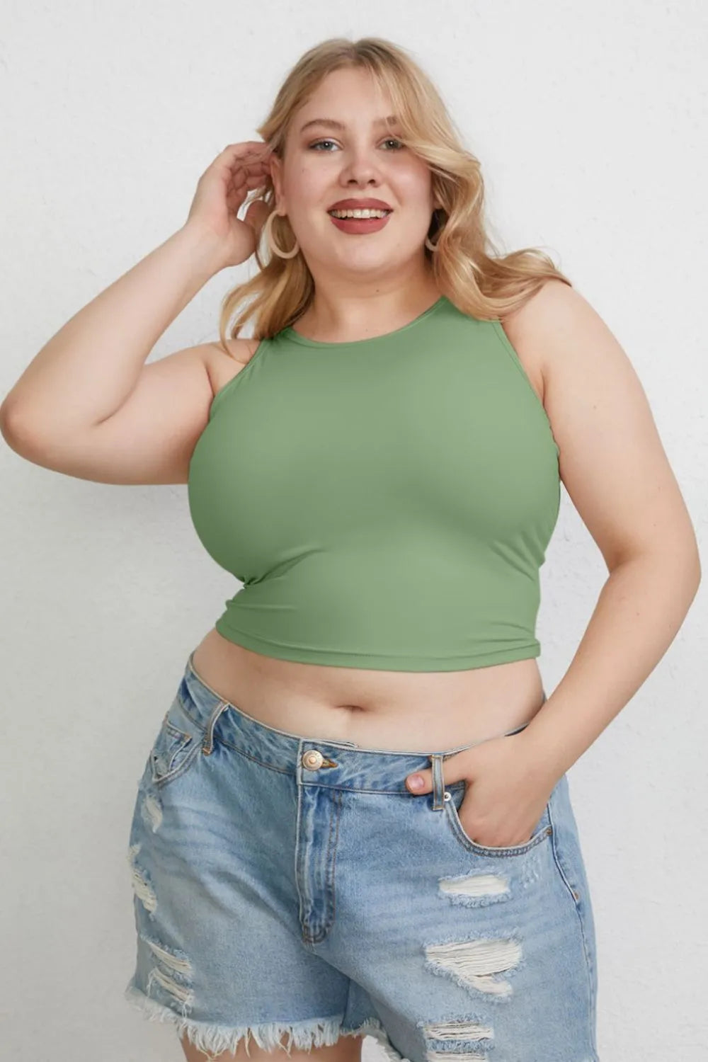 Basic Bae Full Size Round Neck Slim Tank - LoveNest Treasures