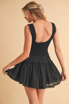 Aemi+Co Frill Sleeveless Drop Waist Mini Dress - LoveNest Treasures