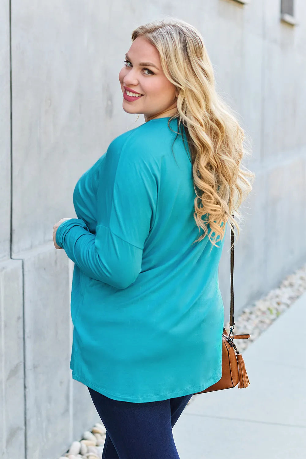 Basic Bae Full Size Round Neck Dropped Shoulder T-Shirt - LoveNest Treasures