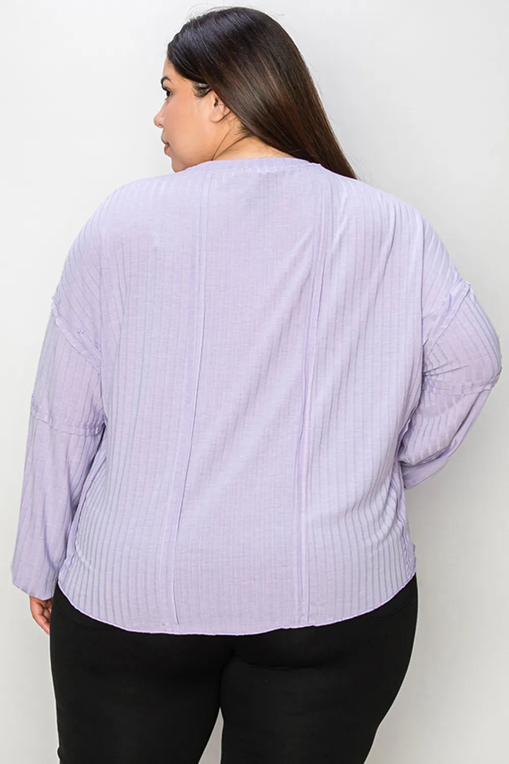Basic Bae Full Size Ribbed Round Neck Long Sleeve T-Shirt - LoveNest Treasures