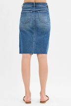 RISEN Full Size High Rise Front Slit Pencil Skirts Plus Size - LoveNest Treasures