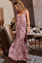 BiBi Tie-Dye Sleeveless V-Neck Dress - LoveNest Treasures