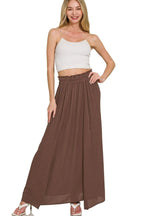 Zenana Woven Crinkle Gauze Long Skirts - LoveNest Treasures