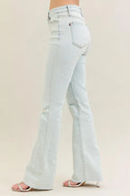 Judy Blue Full Size Destroy & Fray Hem Bootcut Jeans Plus Size - LoveNest Treasures