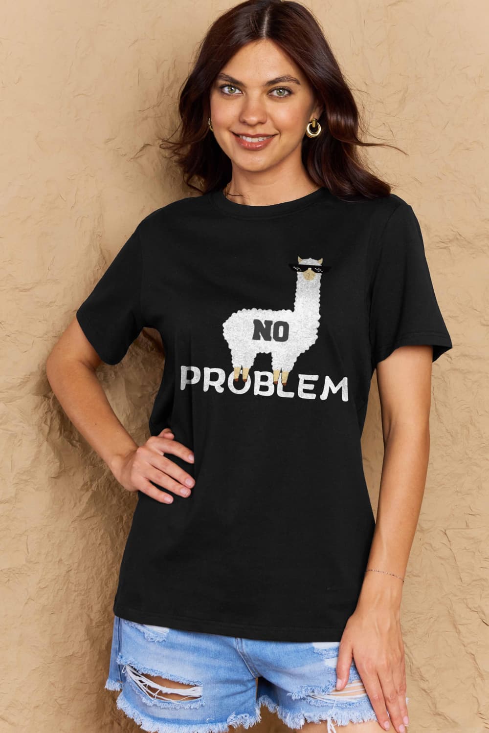 Simply Love Full Size NO PROBLEM Graphic Cotton Tee - LoveNest Treasures