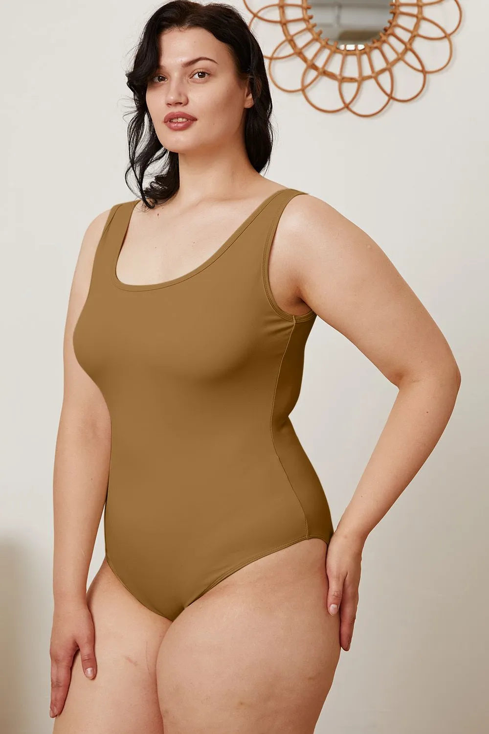 Basic Bae Full Size Square Neck Sleeveless Bodysuit - LoveNest Treasures
