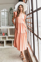 Mittoshop Ruffle Short Sleeve Tiered Maxi Dress - LoveNest Treasures
